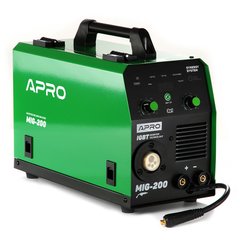 Зварювальний напівавтомат інверторний APRO MIG-200 20-200 А ел. 4 мм пр.0.8-1 мм 5кг 2.5)+1.5+3 м (894561)