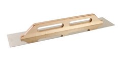 Терка нержавеющая с деревянной (бук) ручкой MASTERTOOL 125х680 мм 08-3700