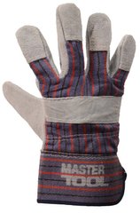 Перчатки комбинированные MASTERTOOL из замши и ткани цельная ладонь 10.5" 190-200 г 83-0702