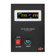 ДБЖ з правильною синусоїдою 12V LogicPower LPY-B-PSW-1000VA+(700Вт) 10A/20A (LP4151)